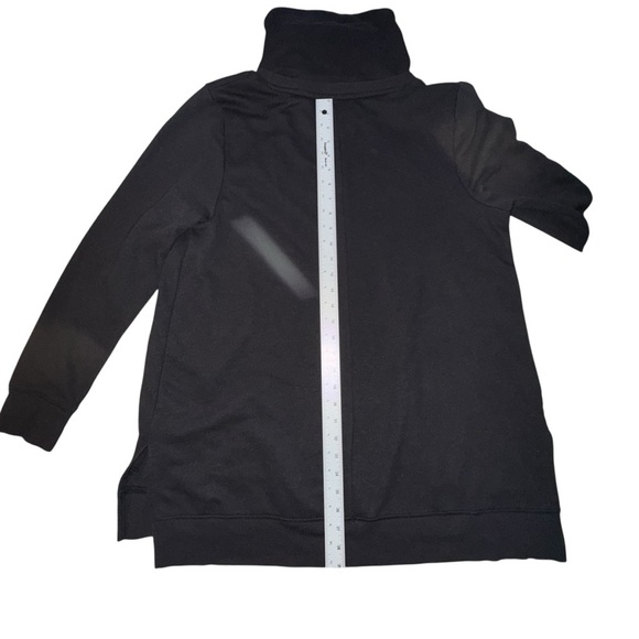 LANE BRYANT LIVI Zipper Split Neck Cowl Sweater - Black Plus 14/16 - Picture 6 of 11